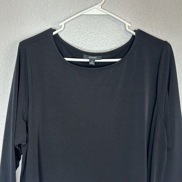 ALFANI Women's Black 3/4 Sleeve Mini Dress Size 2X - Picture 4 of 7